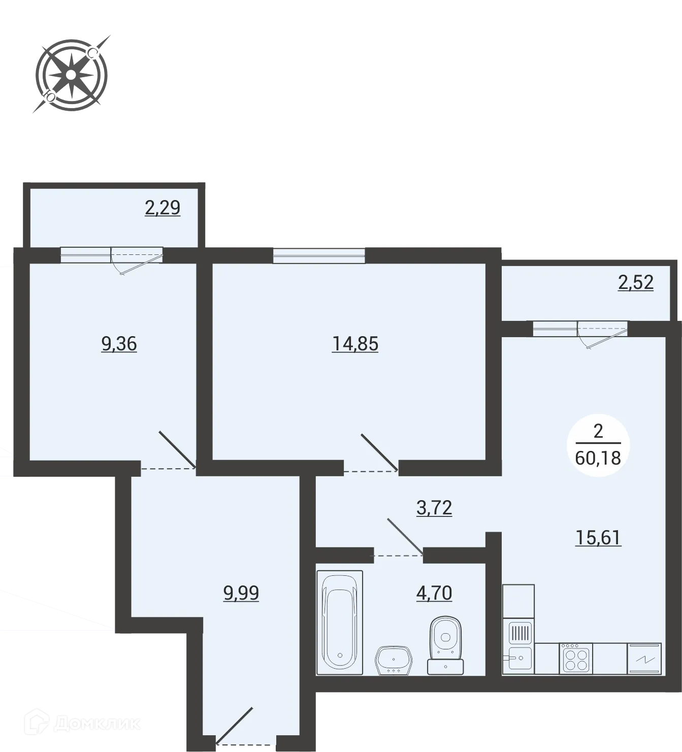 Фото квартиры в ЖК Атмосфера