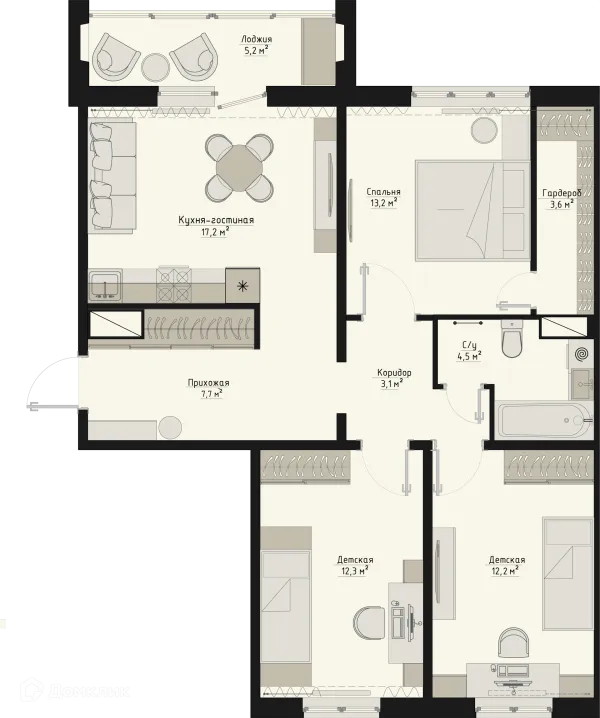 Квартира в ЖК Квартал Ботаники 03