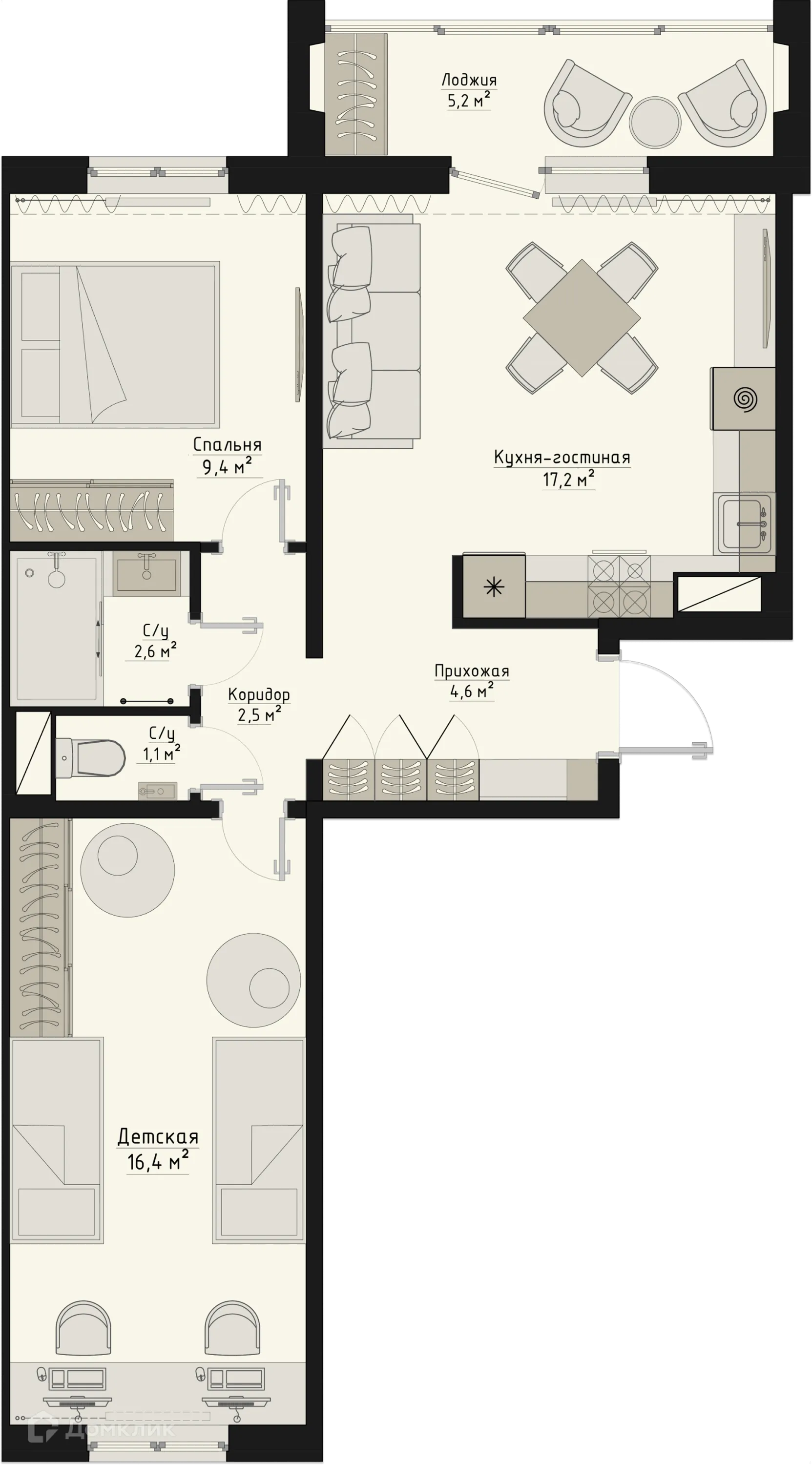 Фото квартиры в ЖК Квартал Ботаники 03