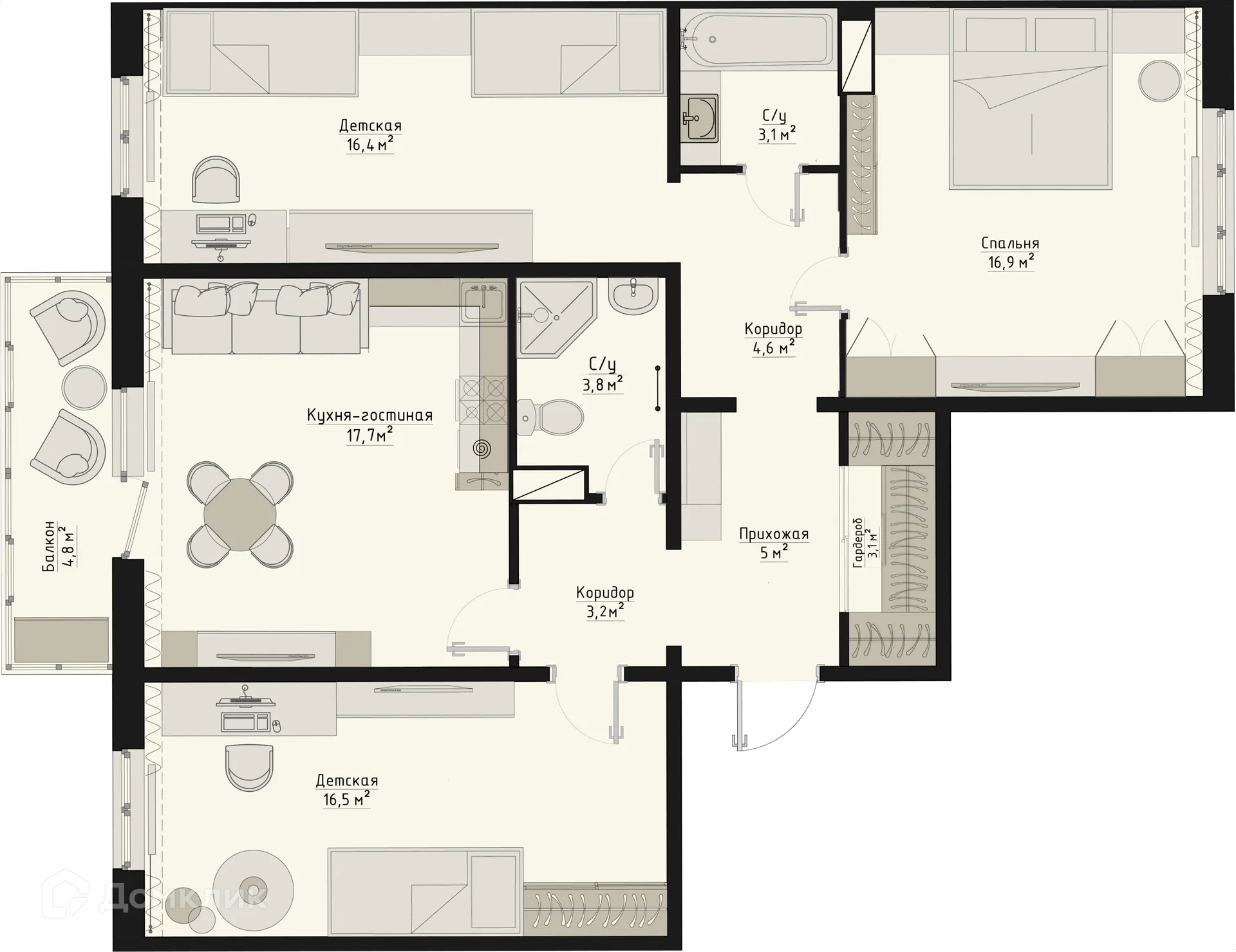 Фото квартиры в ЖК Квартал Ботаники 03