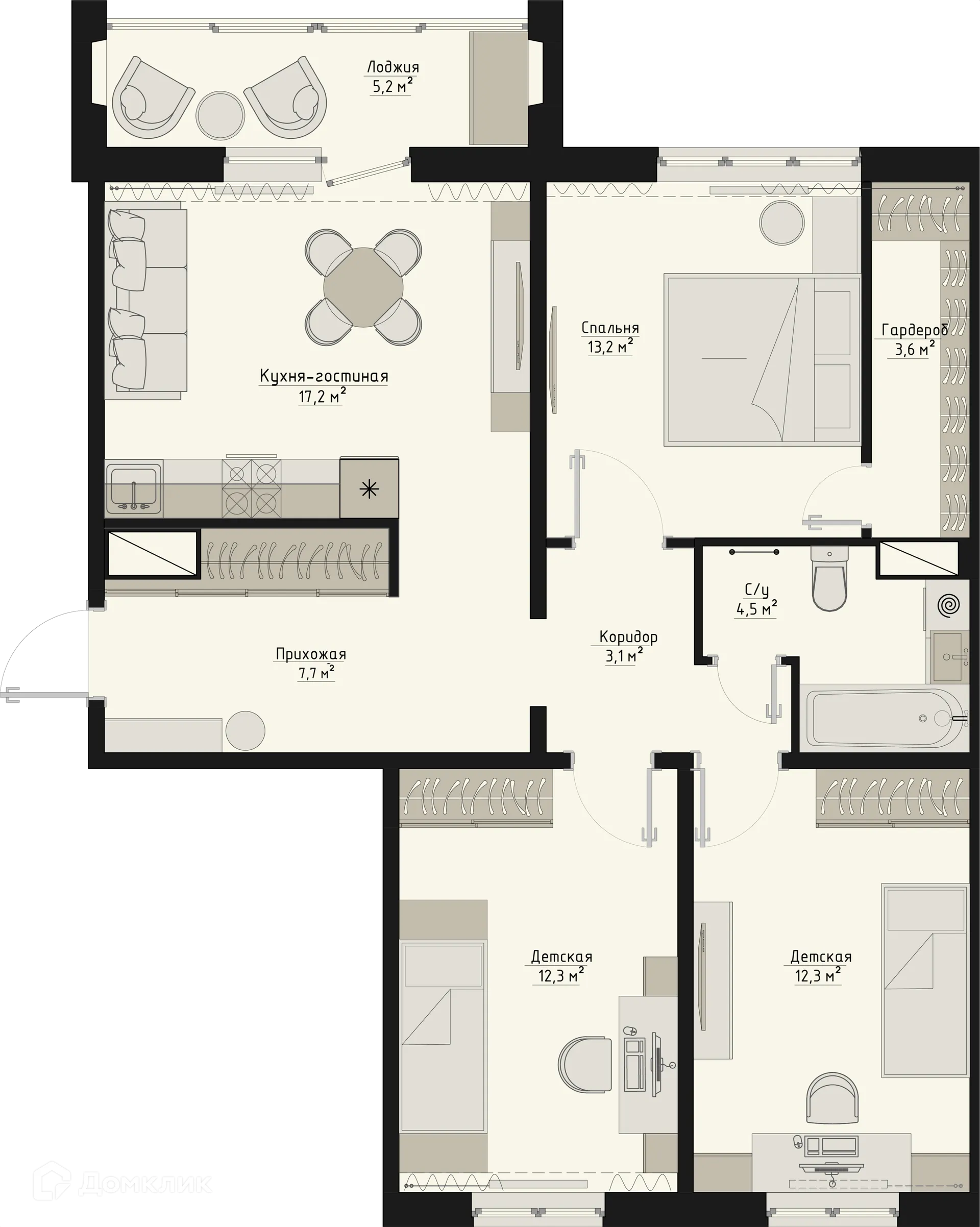 Фото квартиры в ЖК Квартал Ботаники 04