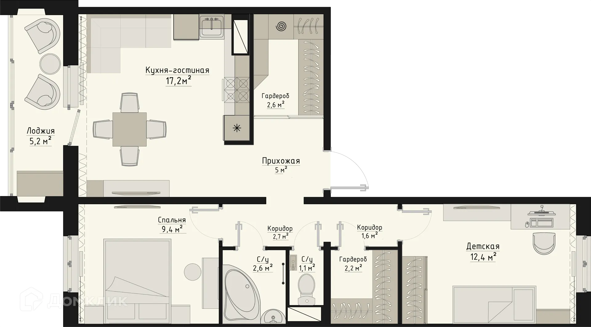 Фото квартиры в ЖК Квартал Ботаники 04