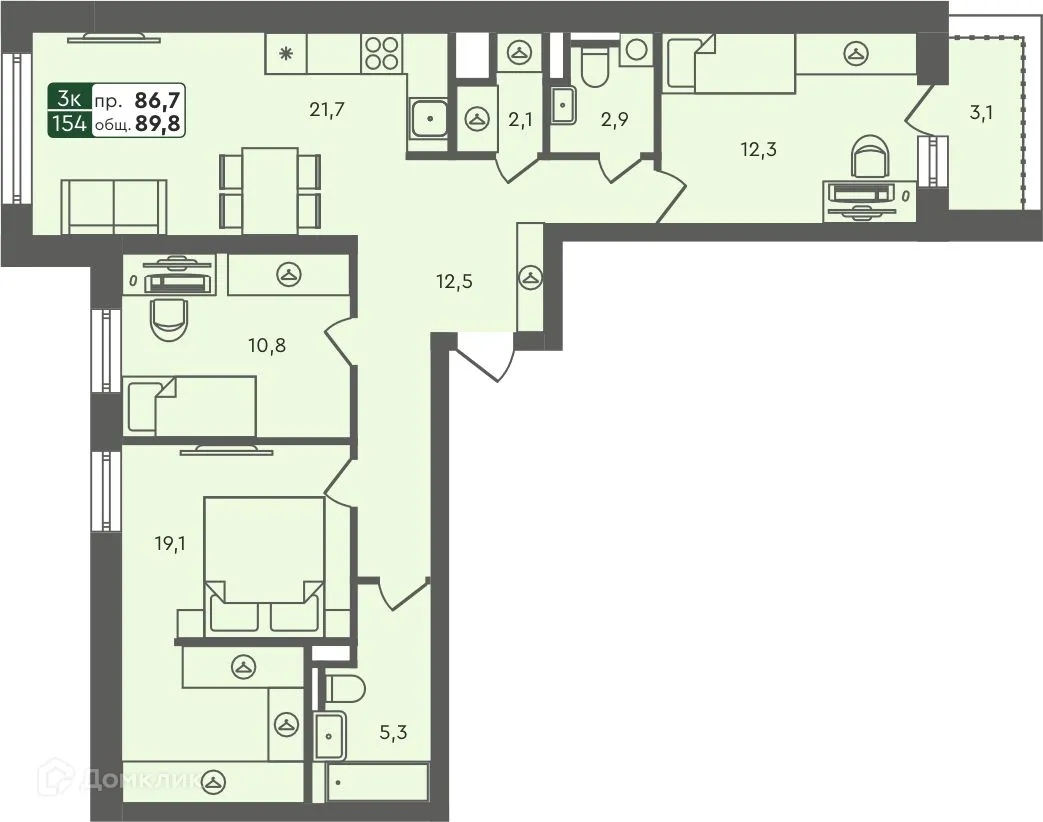 Фото квартиры в ЖК Маяк-мультиформатный жилой комплекс