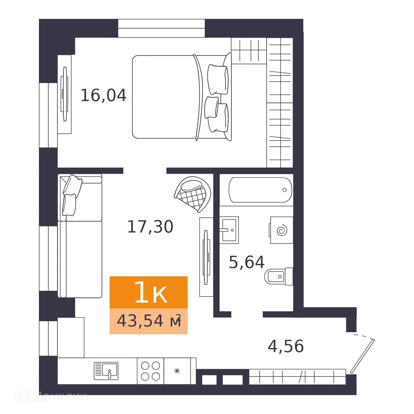 Фото квартиры в ЖК Близкий Vitamin -квартал (Близкий Витамин-квартал)