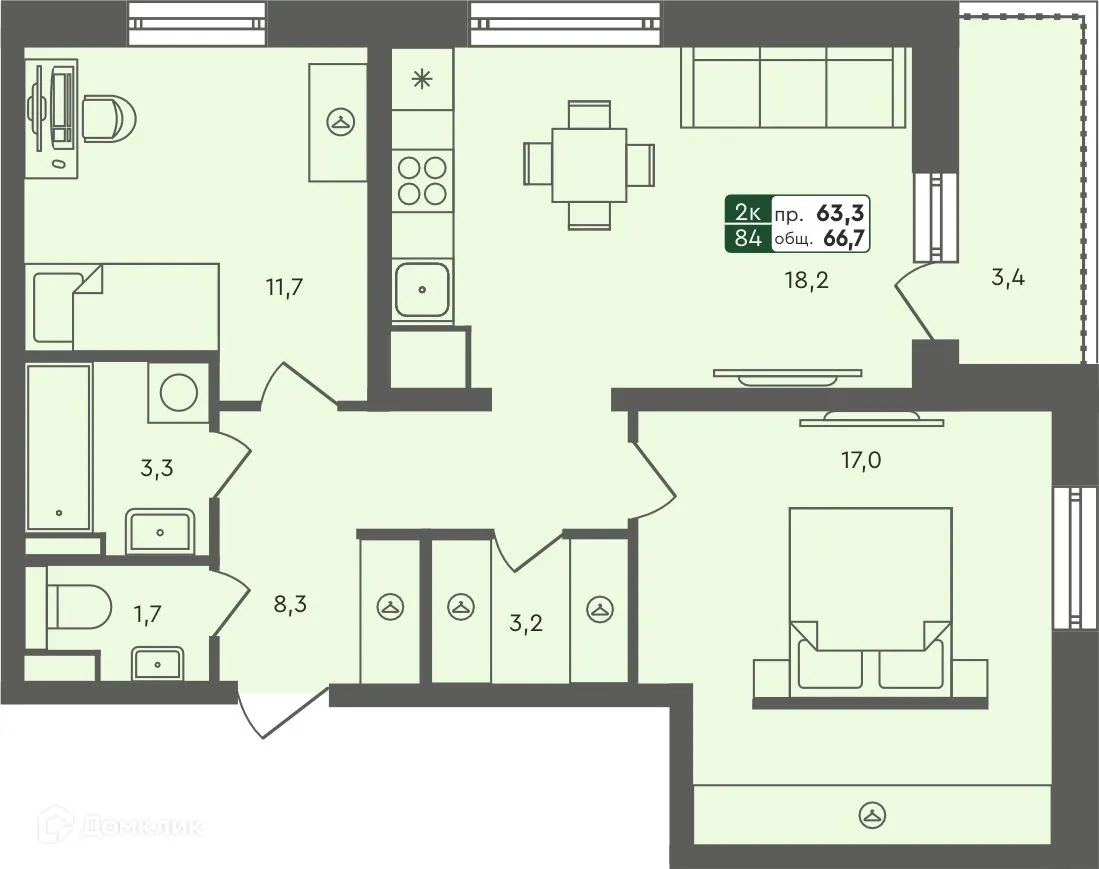 Фото квартиры в ЖК Маяк-мультиформатный жилой комплекс
