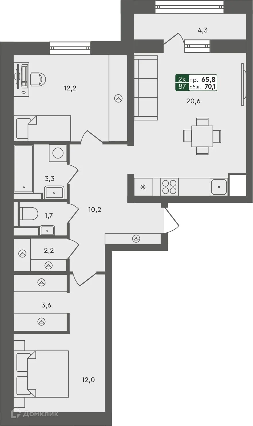 Фото квартиры в ЖК Маяк-мультиформатный жилой комплекс