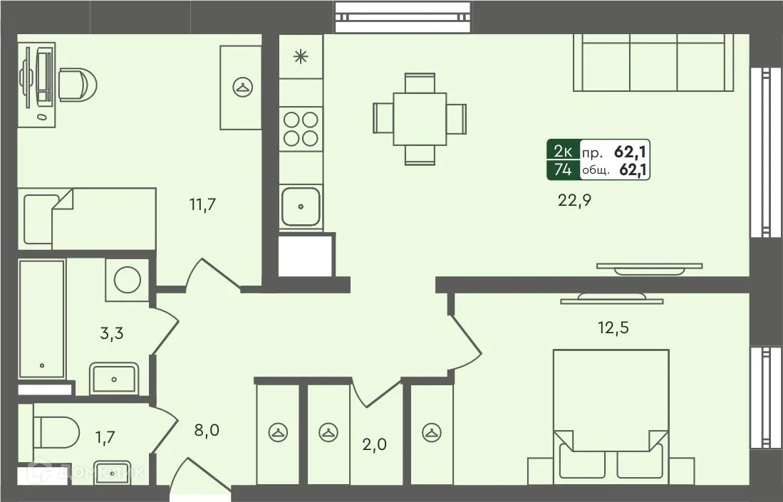 Фото квартиры в ЖК Маяк-мультиформатный жилой комплекс