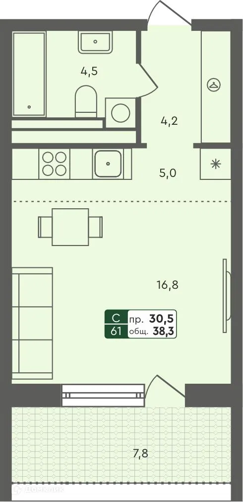 Фото квартиры в ЖК Маяк-мультиформатный жилой комплекс