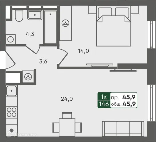 Фото квартиры в ЖК Маяк-мультиформатный жилой комплекс