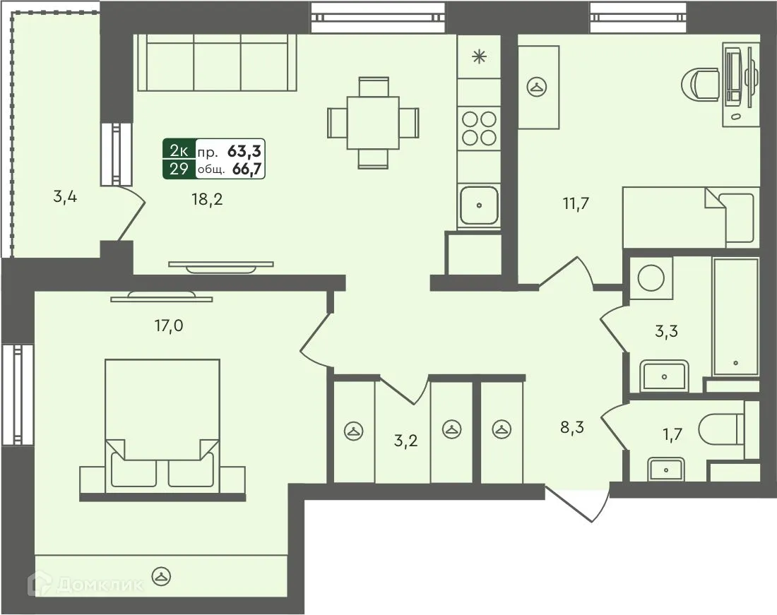 Фото квартиры в ЖК Маяк-мультиформатный жилой комплекс