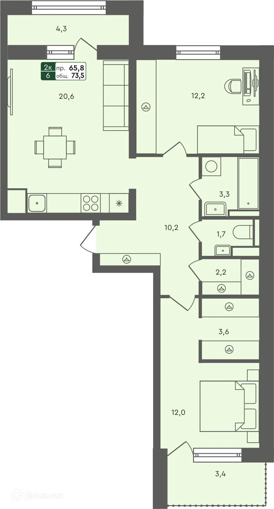 Фото квартиры в ЖК Маяк-мультиформатный жилой комплекс