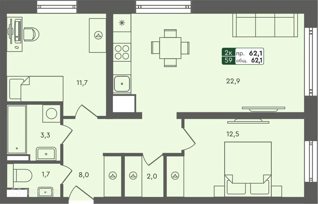 Фото квартиры в ЖК Маяк-мультиформатный жилой комплекс