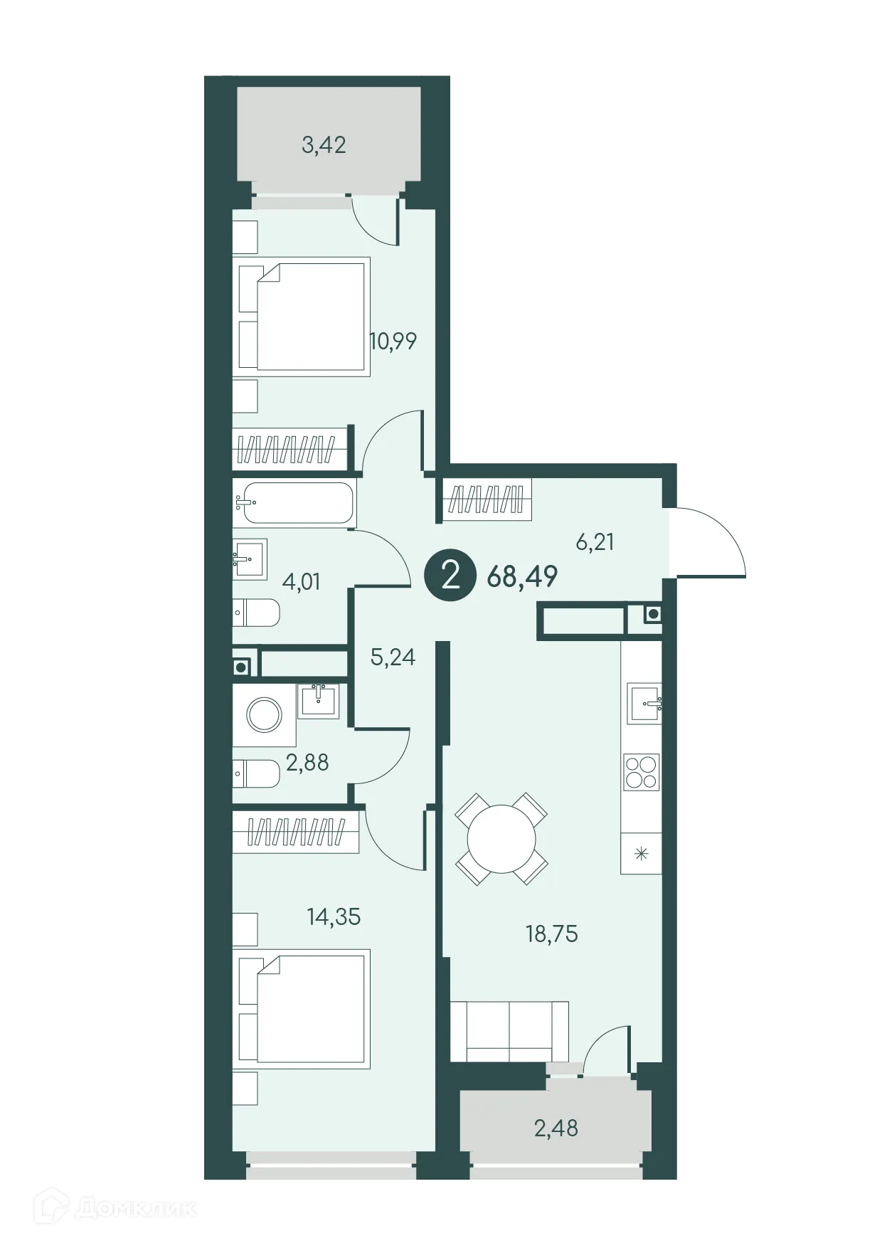 Фото квартиры в ЖК Малиновые высоты