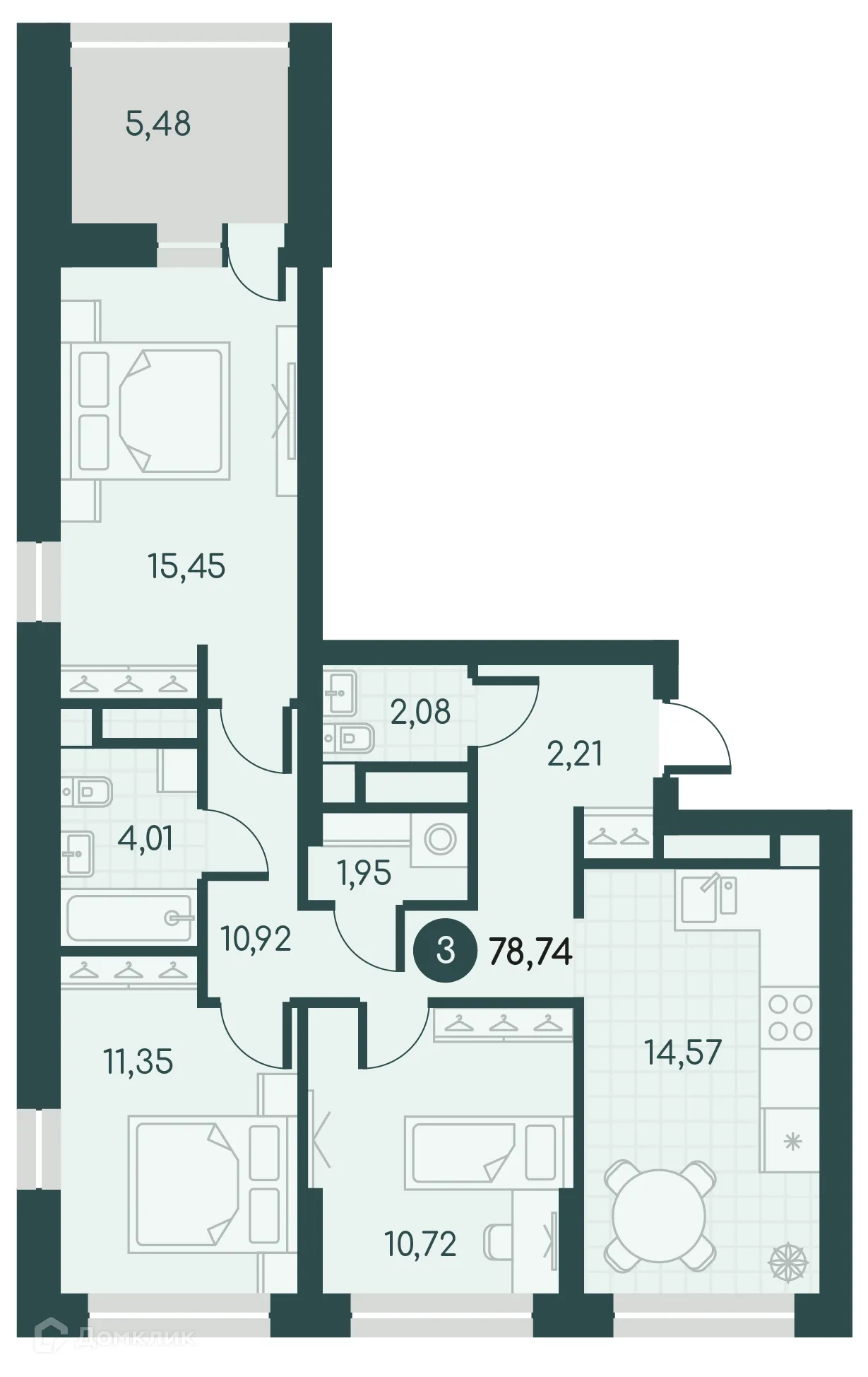 Фото квартиры в ЖК Малиновые высоты