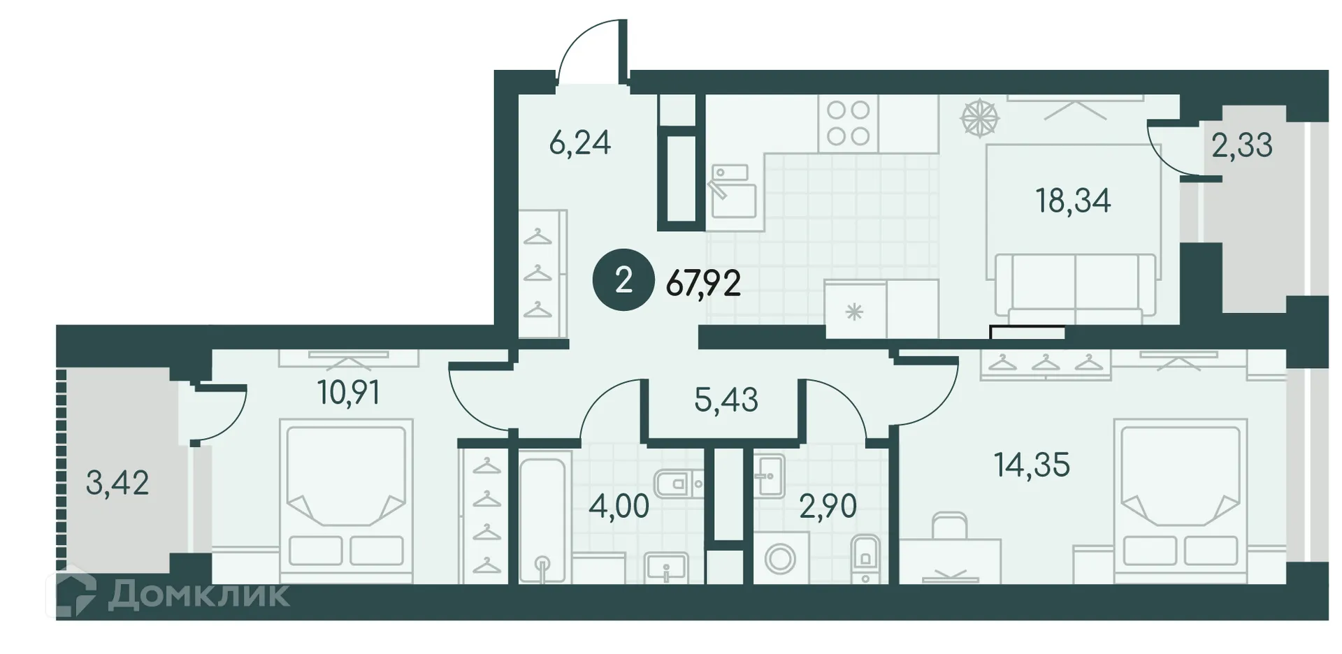 Фото квартиры в ЖК Малиновые высоты