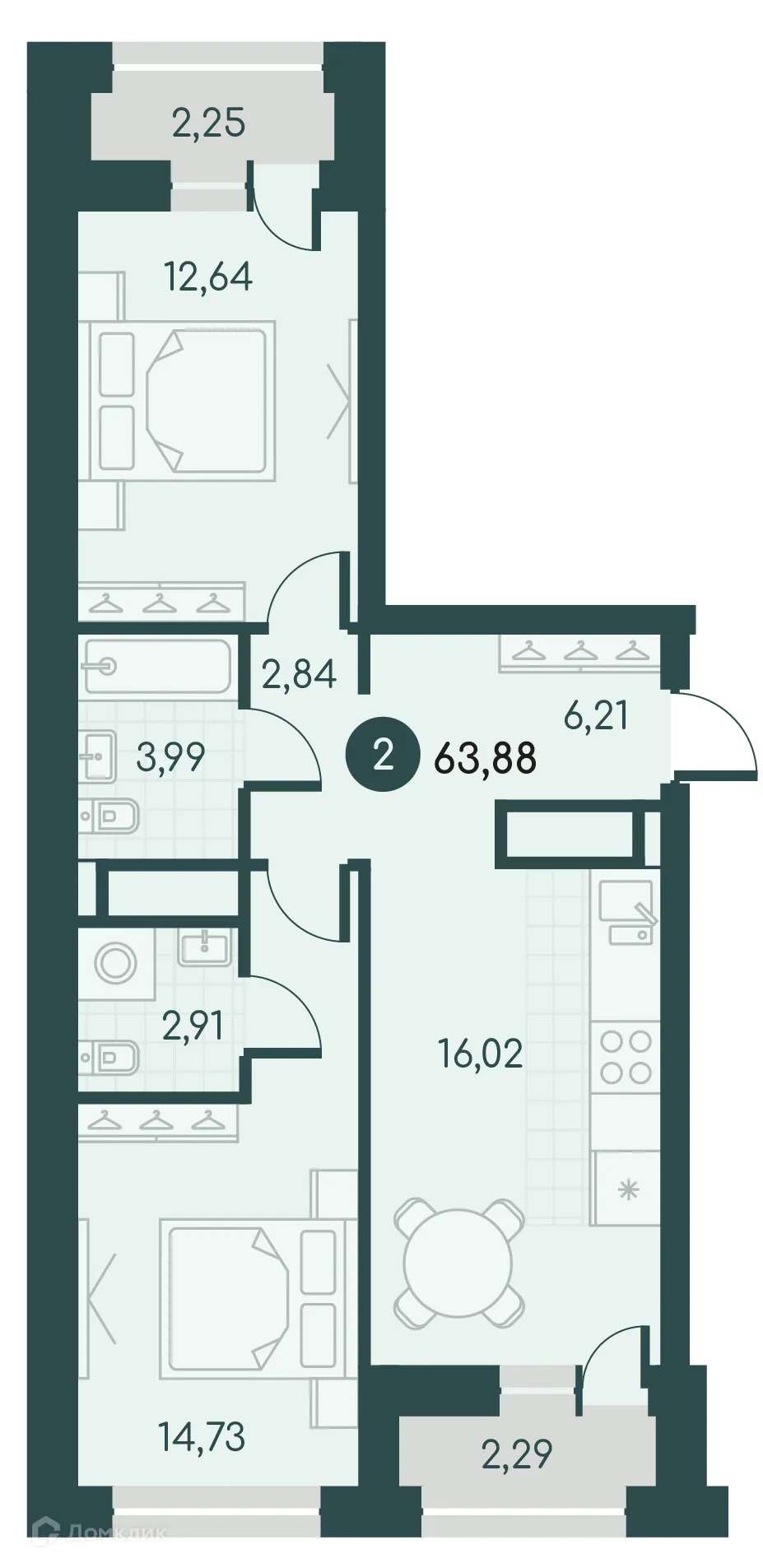 Фото квартиры в ЖК Малиновые высоты