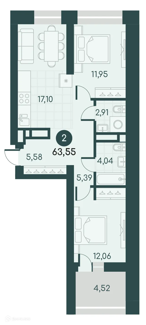 Фото квартиры в ЖК Малиновые высоты
