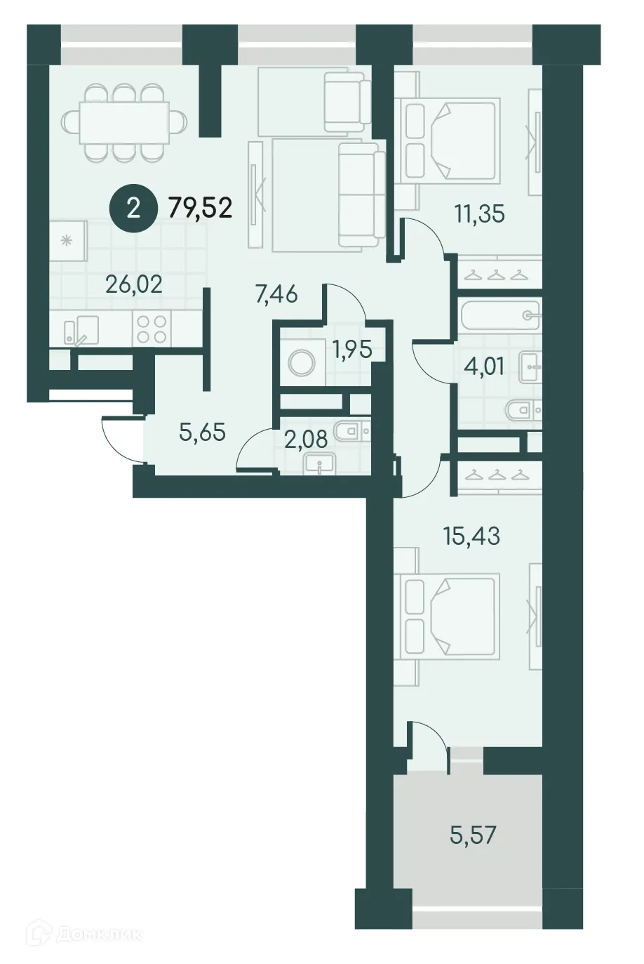 Фото квартиры в ЖК Малиновые высоты