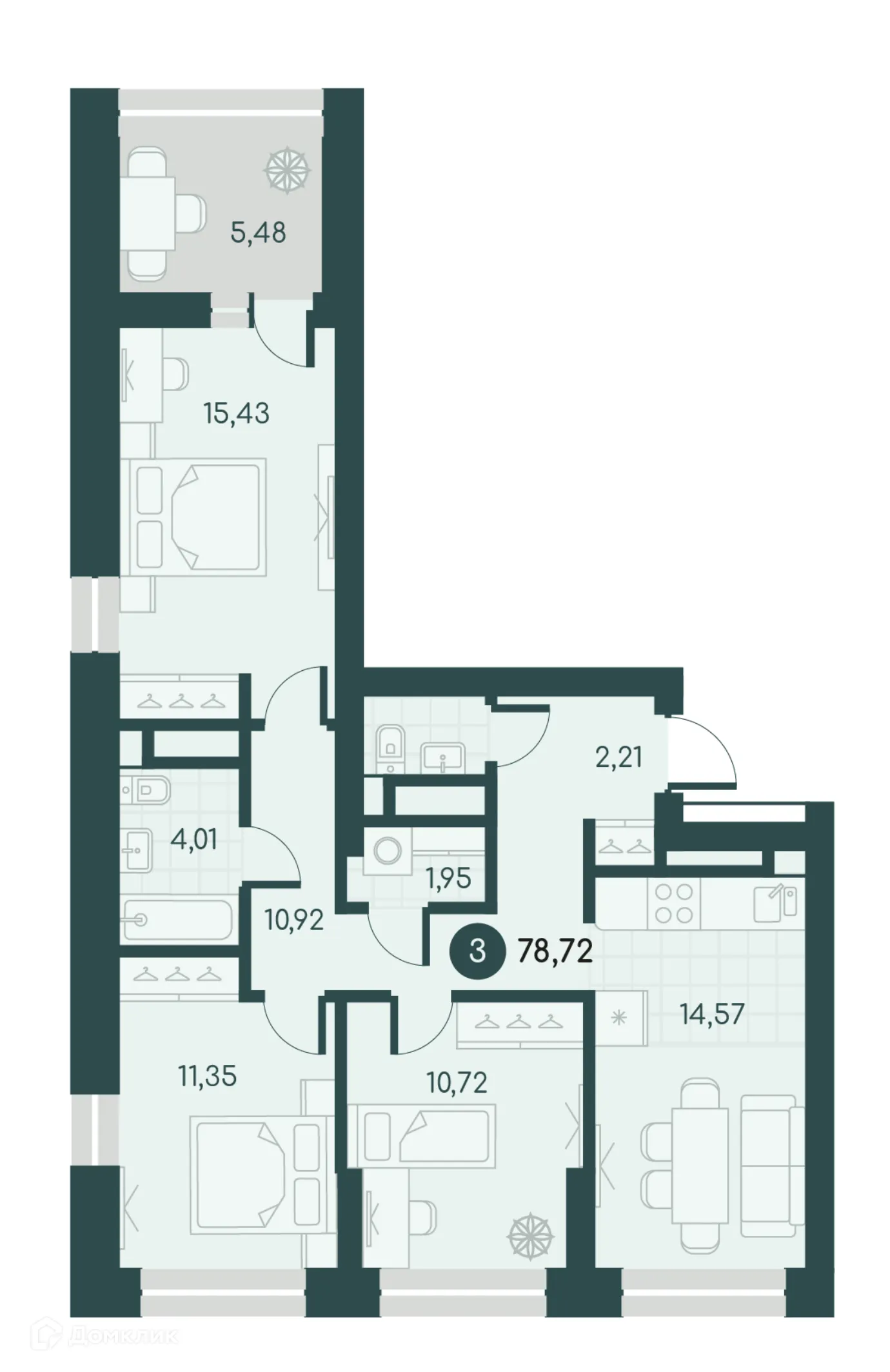 Фото квартиры в ЖК Малиновые высоты