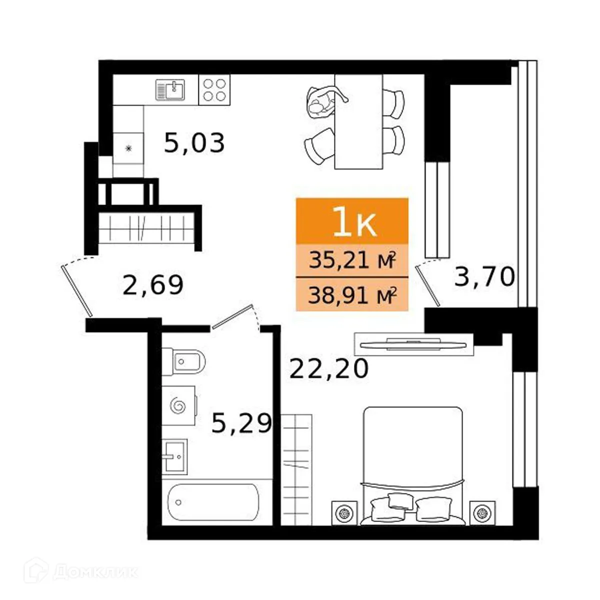 Фото квартиры в ЖК Островский vitamin-сити