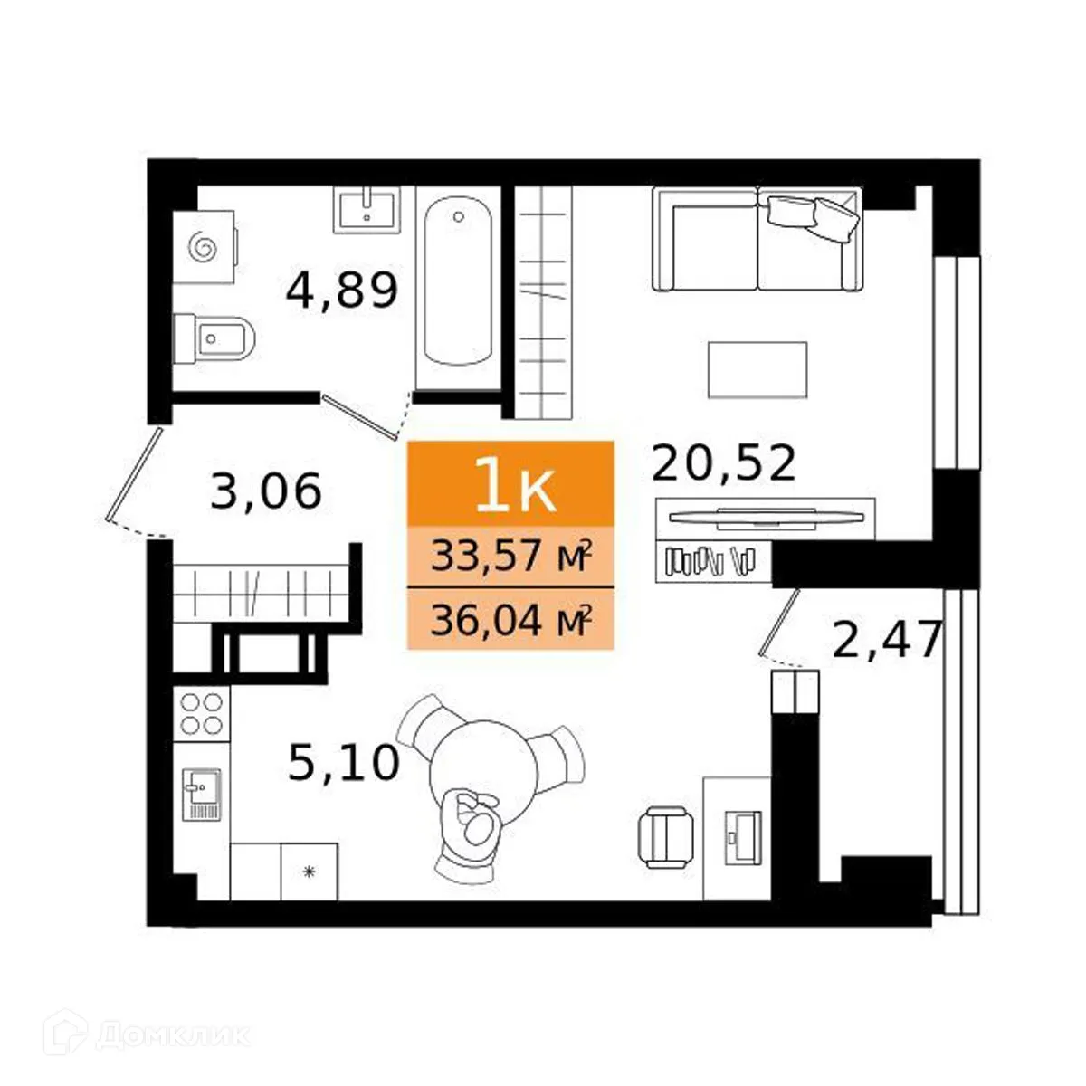 Фото квартиры в ЖК Островский vitamin-сити