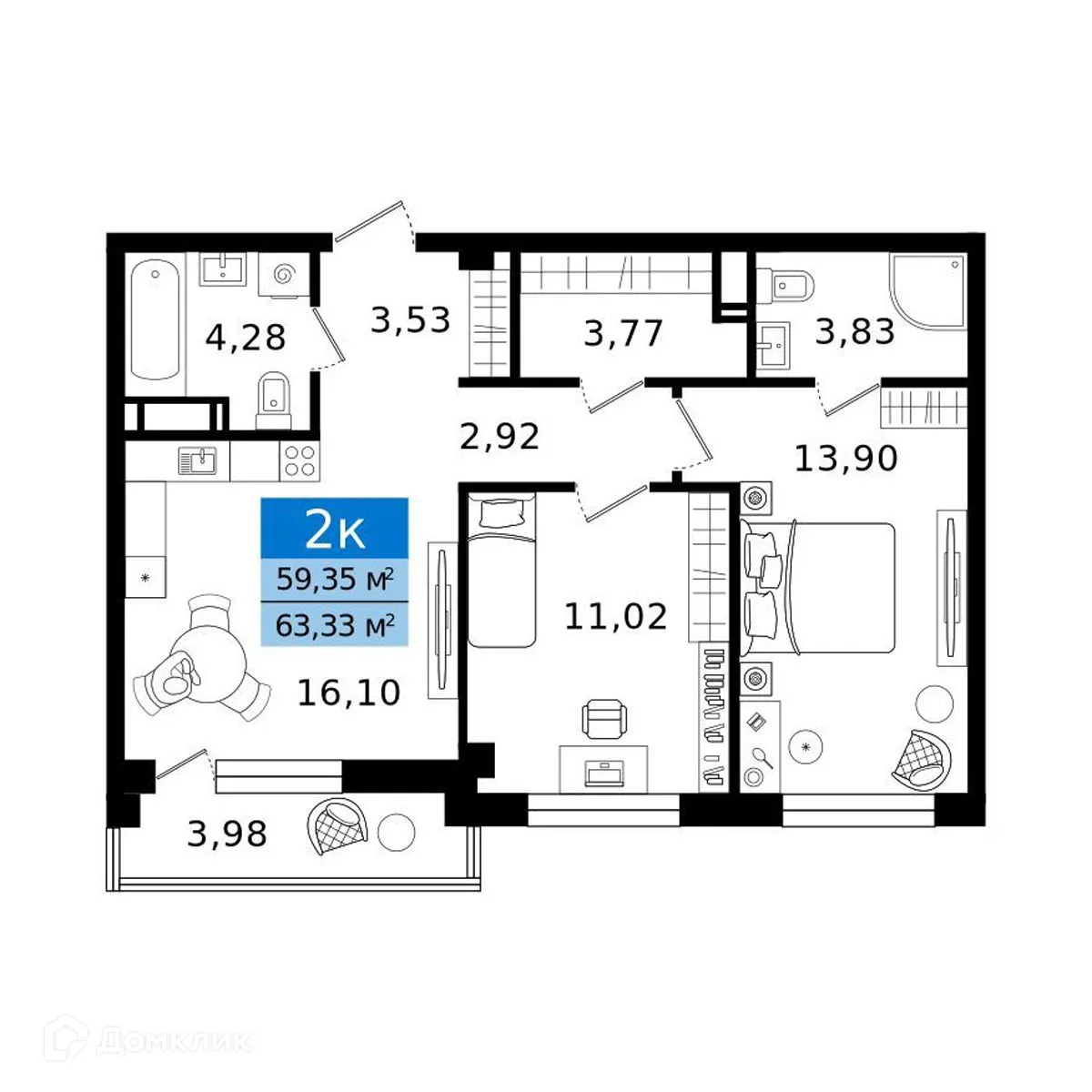 Фото квартиры в ЖК Островский vitamin-сити