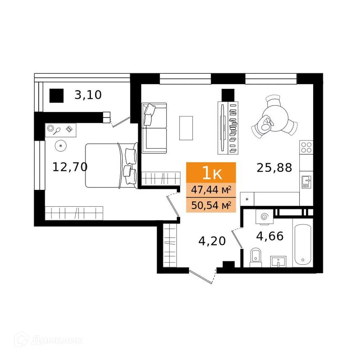 Фото квартиры в ЖК Островский vitamin-сити