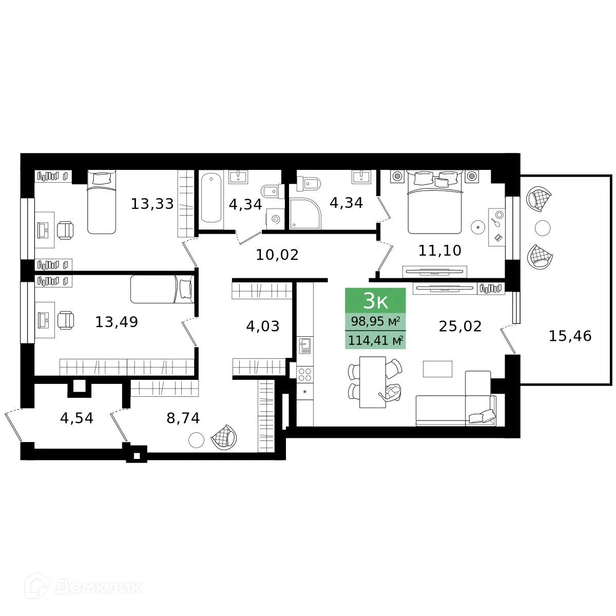 Фото квартиры в ЖК Островский vitamin-сити
