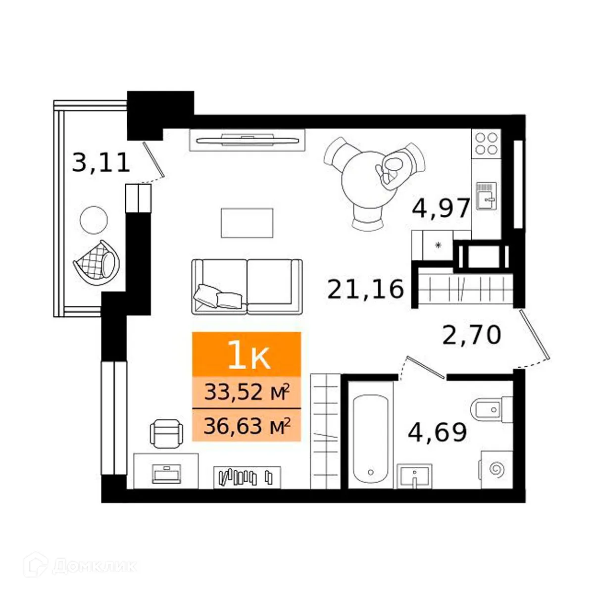 Фото квартиры в ЖК Островский vitamin-сити