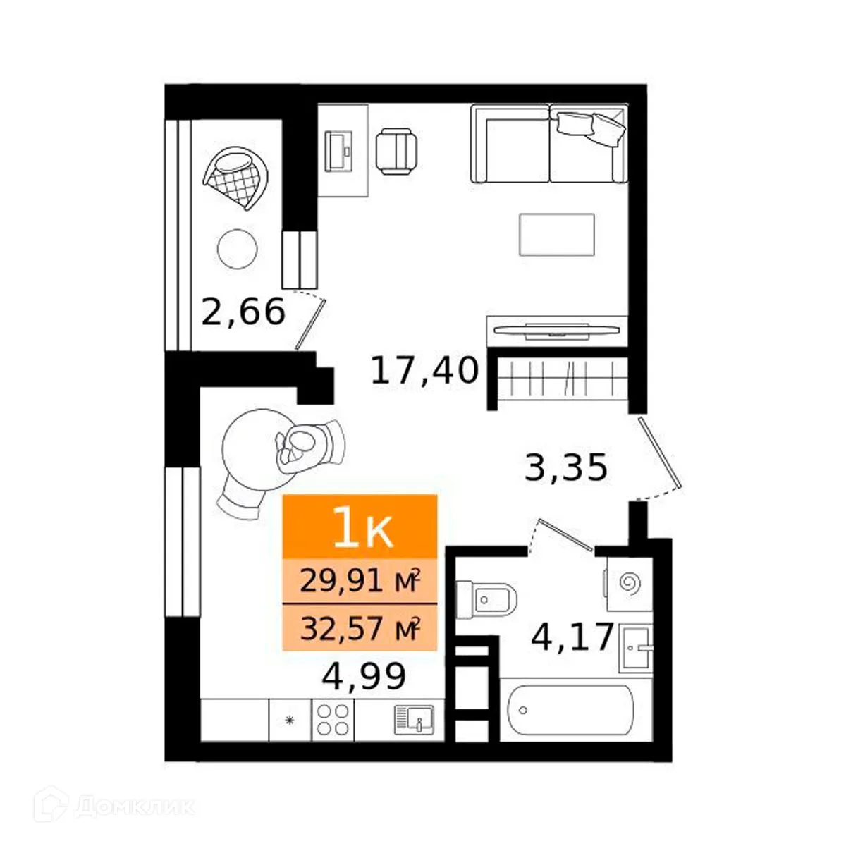Фото квартиры в ЖК Островский vitamin-сити