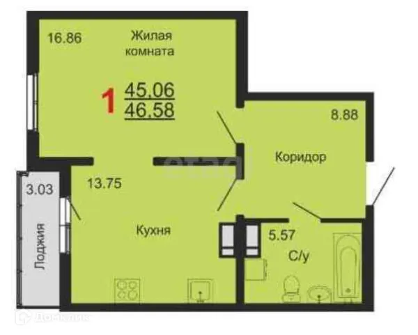 1 комн. квартиры в Кургане новостройки