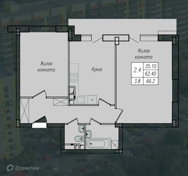 Фото квартиры в ЖК Солянка парк