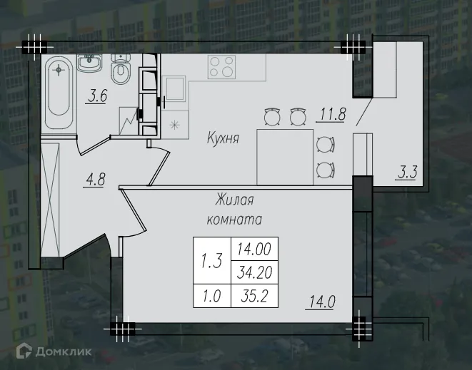 Фото квартиры в ЖК Солянка парк