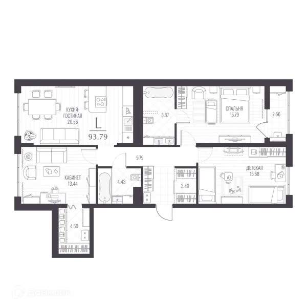 3 комн. квартиры в Курске новостройки