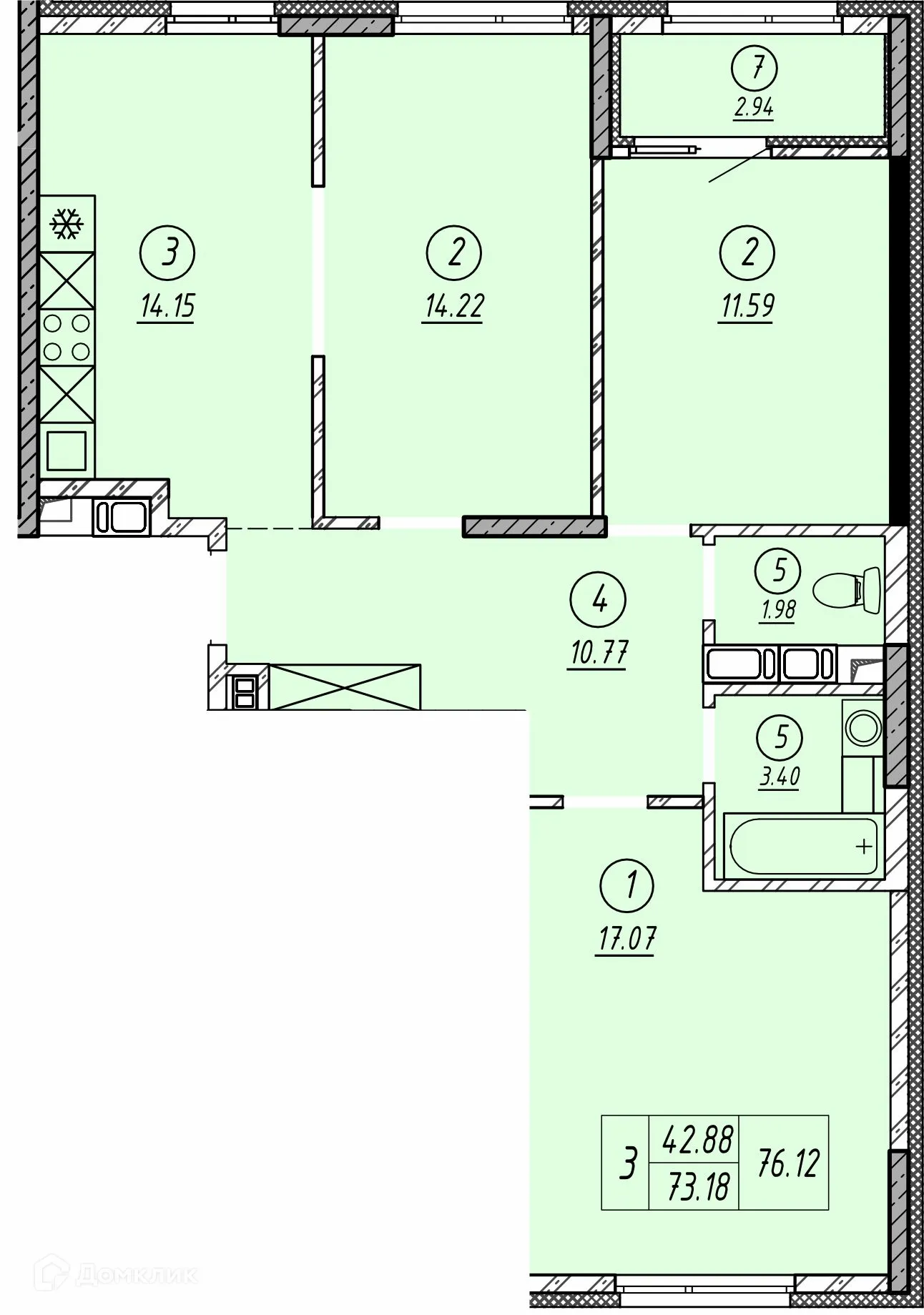 Фото квартиры в ЖК Фамильные кварталы