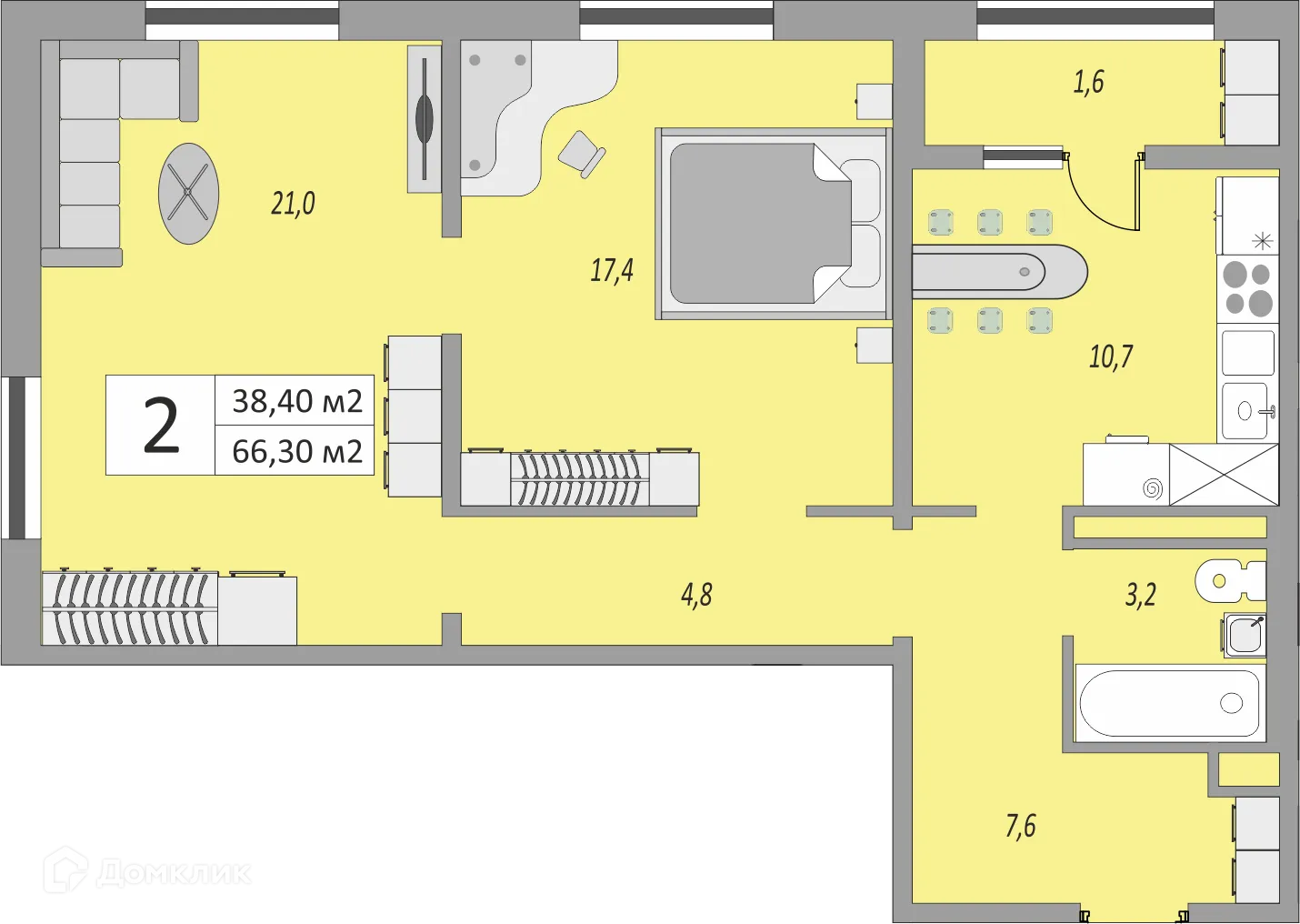 Фото квартиры в ЖК Осенний лист