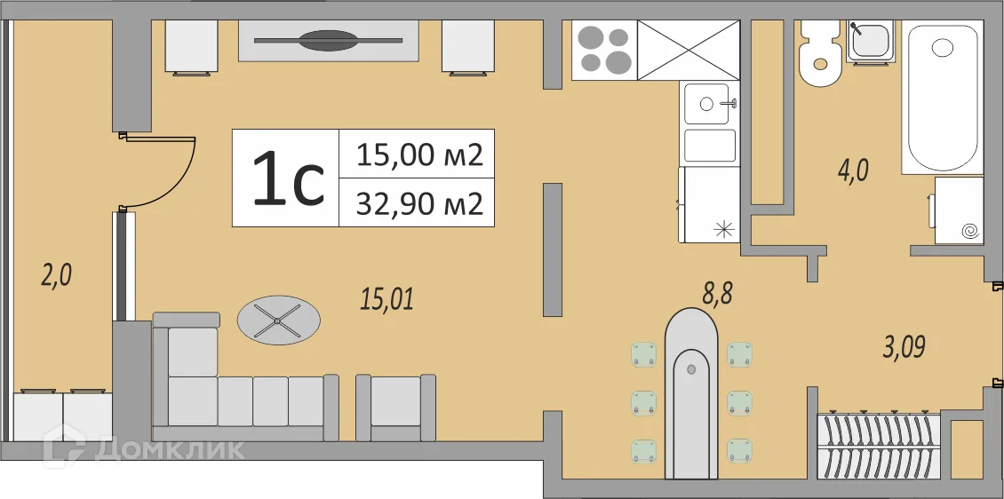 Фото квартиры в ЖК Осенний лист