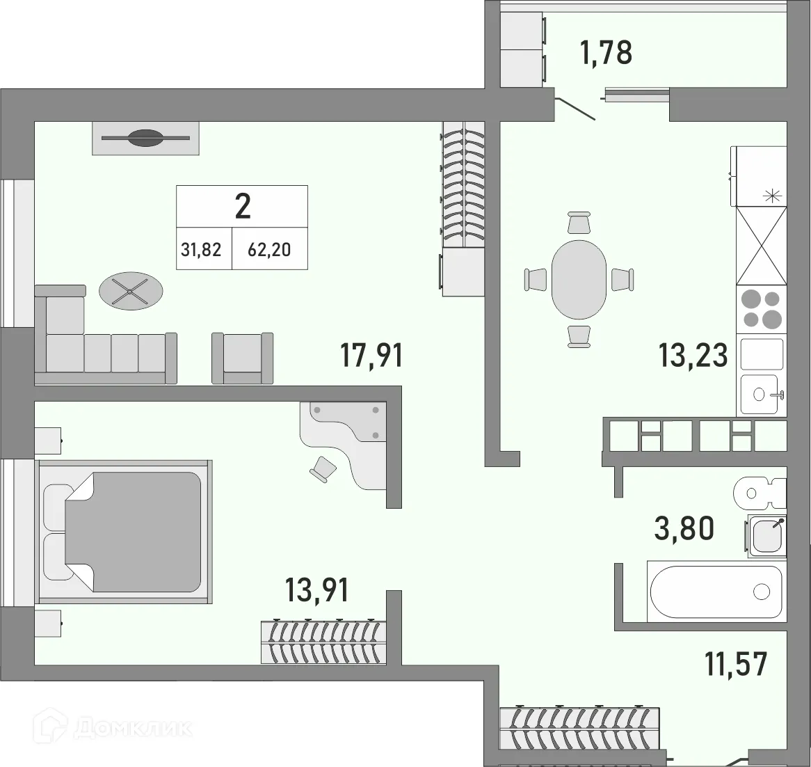 Фото квартиры в ЖК Осенний лист