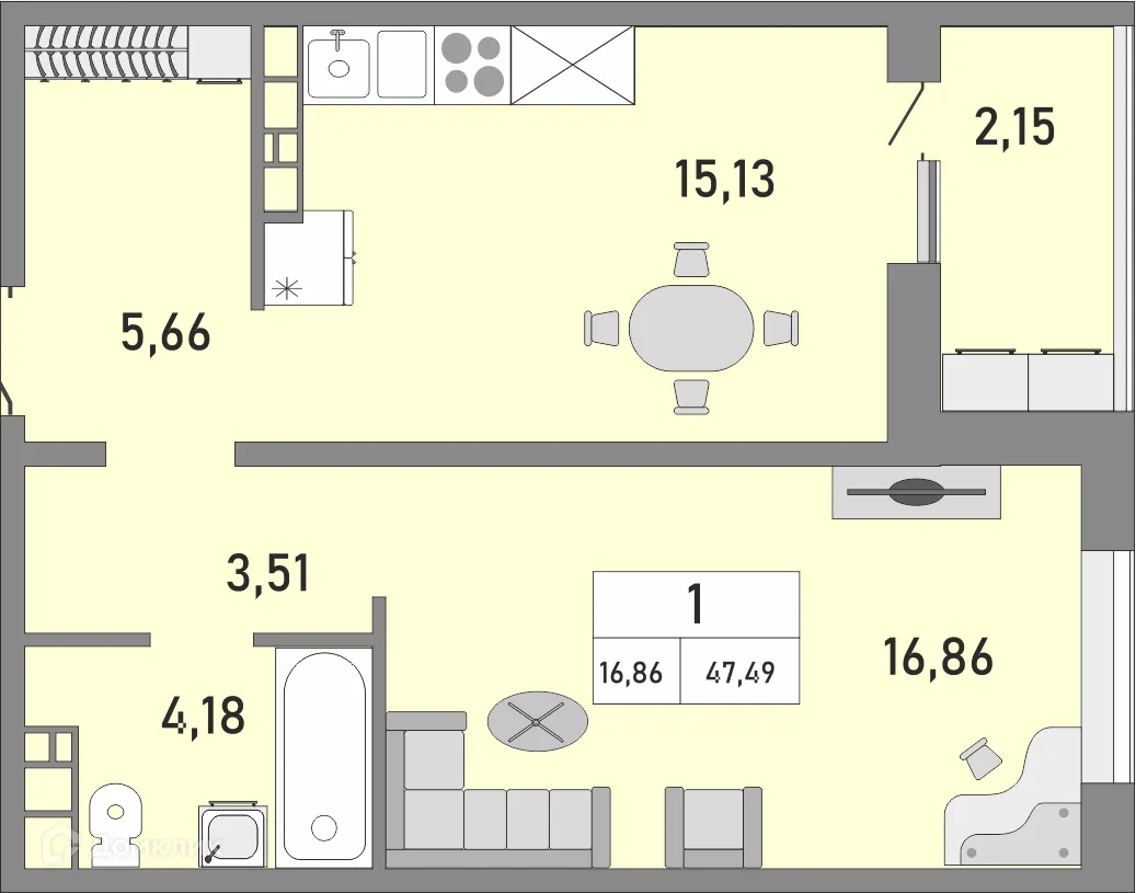 Фото квартиры в ЖК Осенний лист