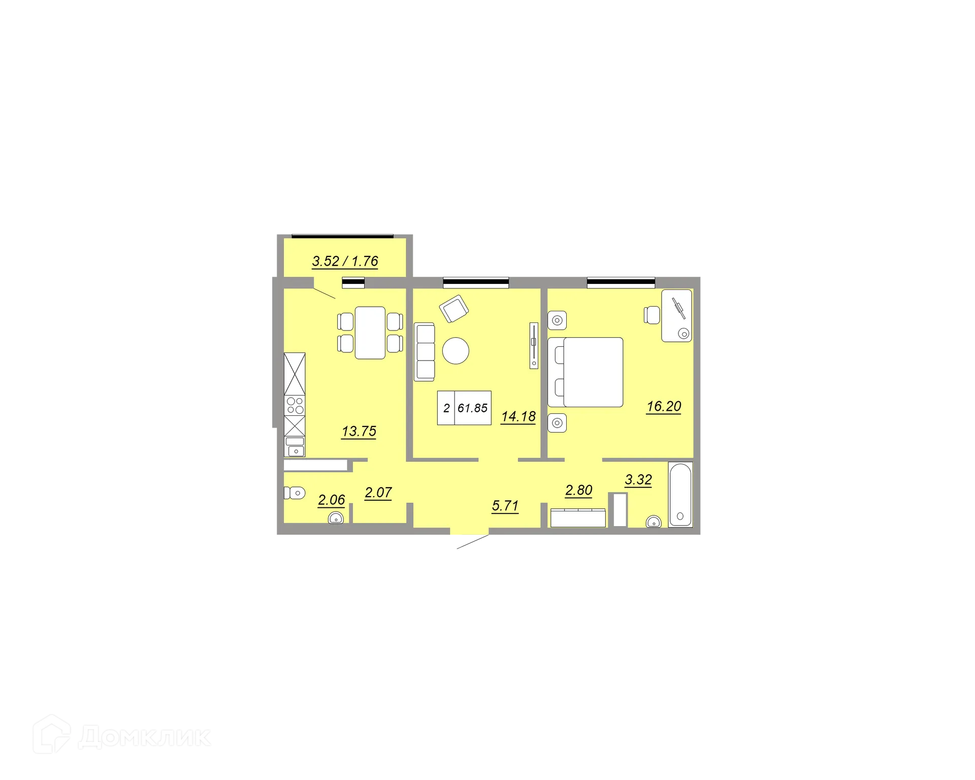 Фото квартиры в ЖК Осенний лист