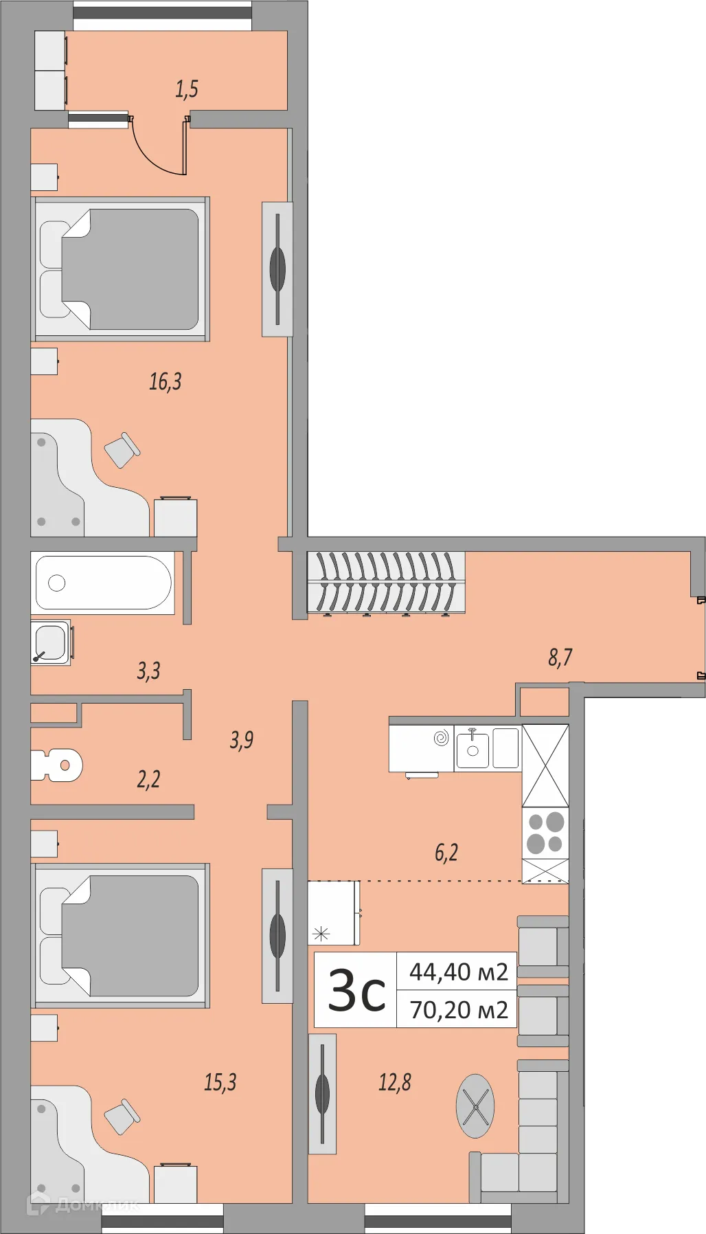 Фото квартиры в ЖК Осенний лист