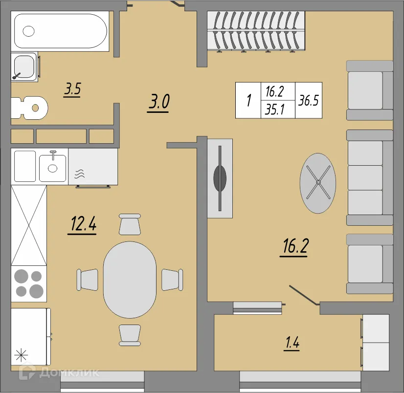 Фото квартиры в ЖК Осенний лист