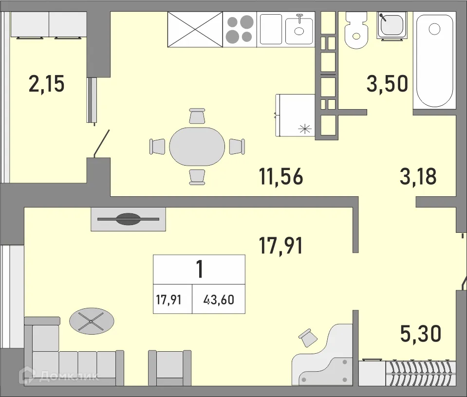 Фото квартиры в ЖК Осенний лист