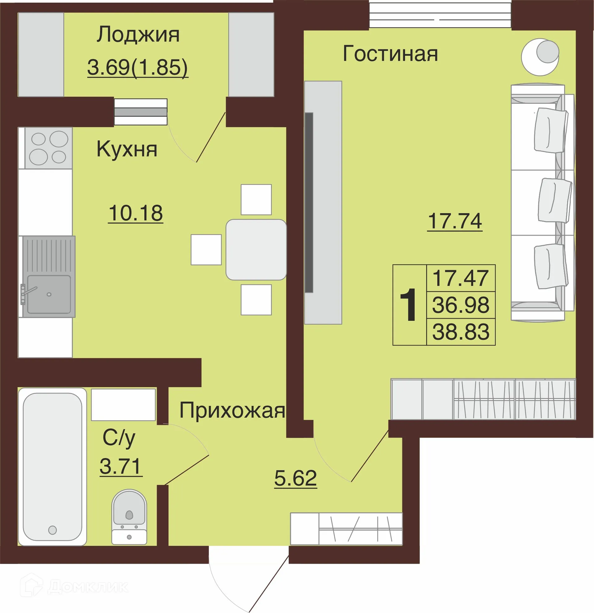 Фото квартиры в ЖК По ул. Нагорная