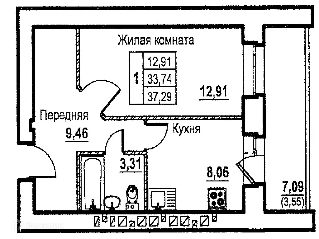 Фото квартиры в ЖК Дом по ул.Бурова
