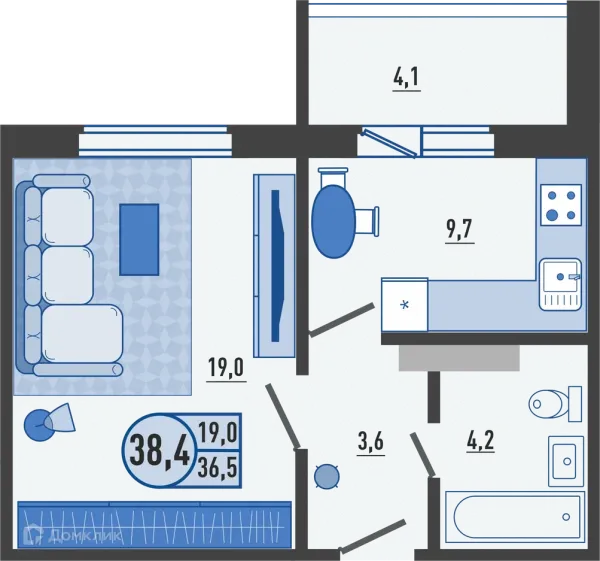 Квартира в ЖК Микрорайон Цитрус