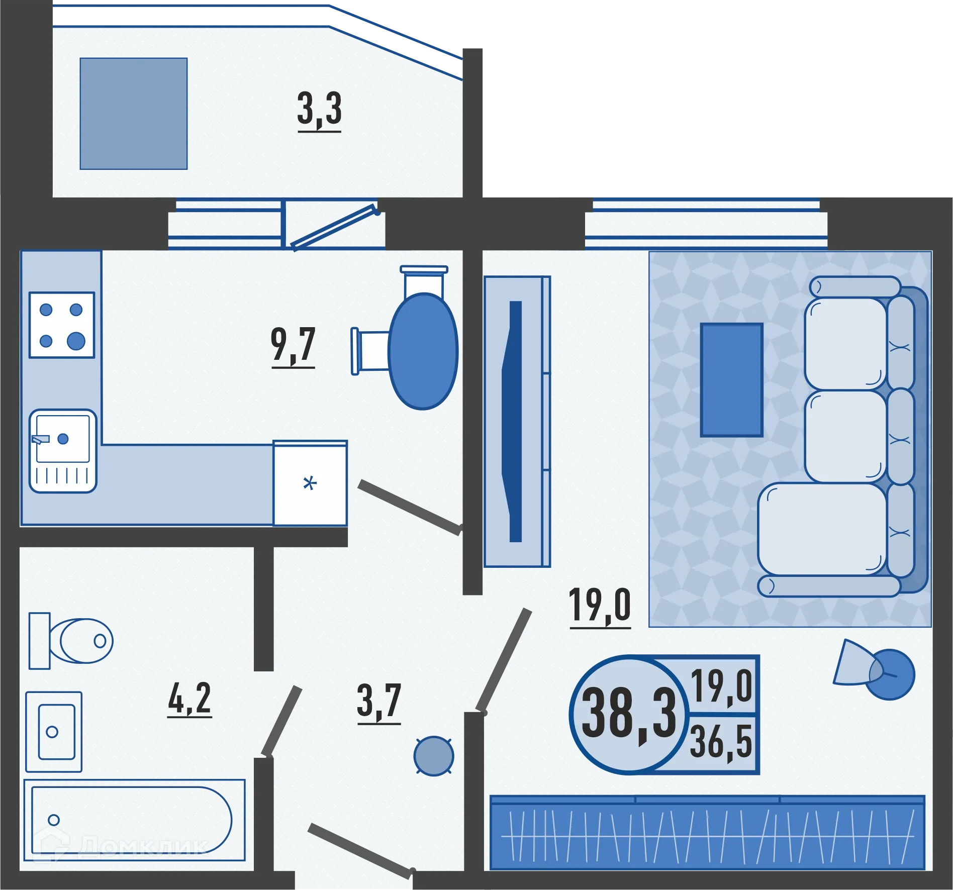Фото квартиры в ЖК Микрорайон Цитрус