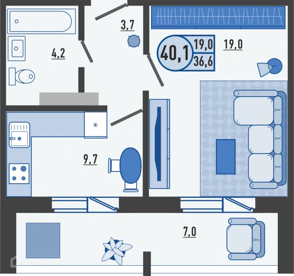 Квартира в ЖК Микрорайон Цитрус