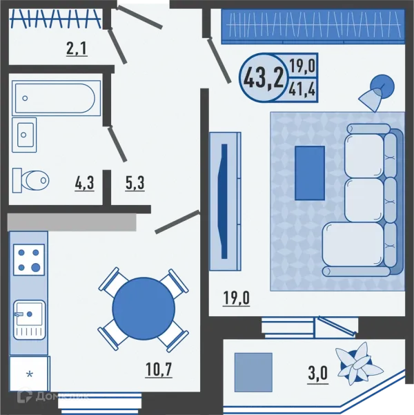 Квартира в ЖК Микрорайон Цитрус