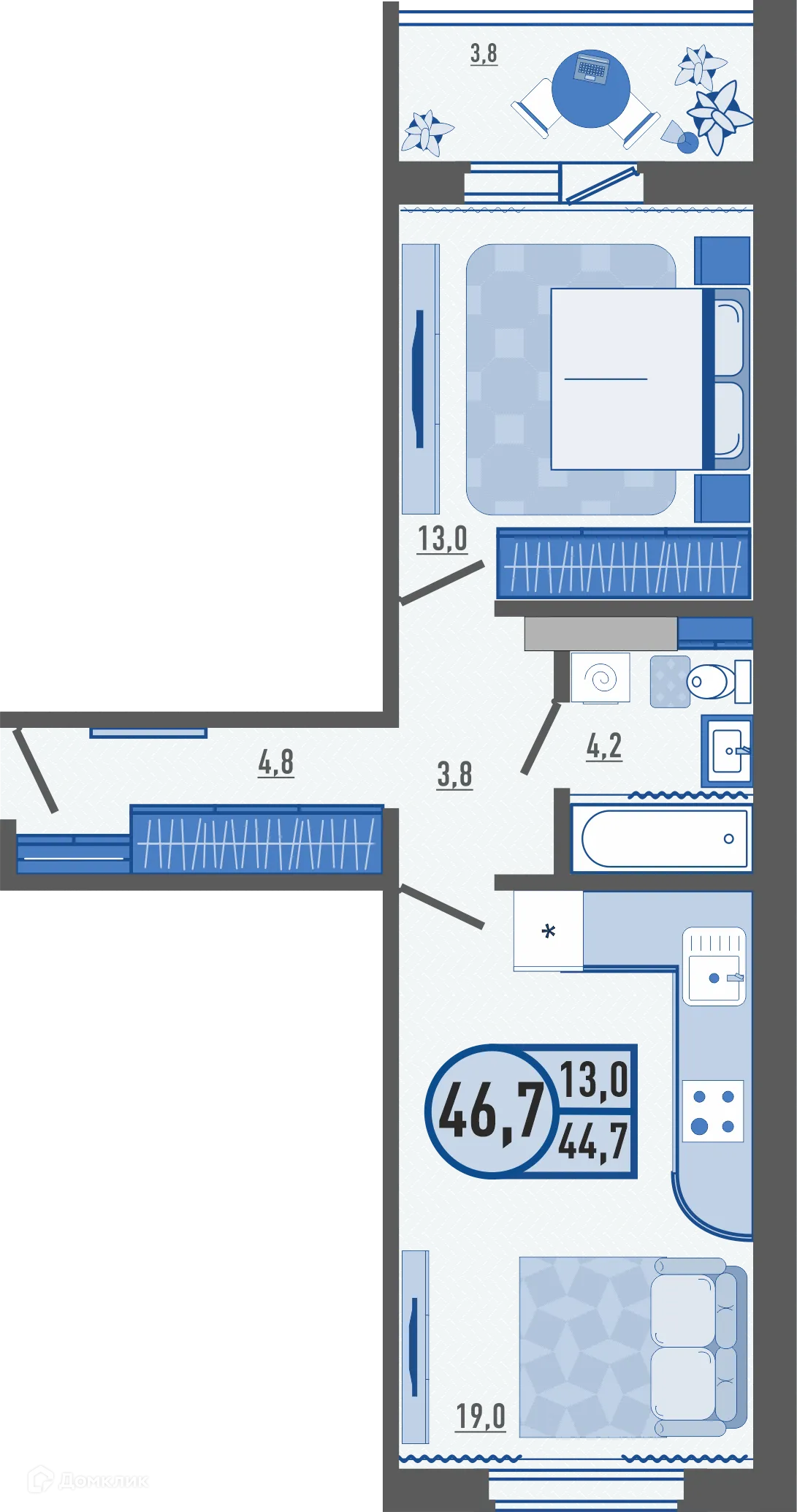 Фото квартиры в ЖК Горизонт